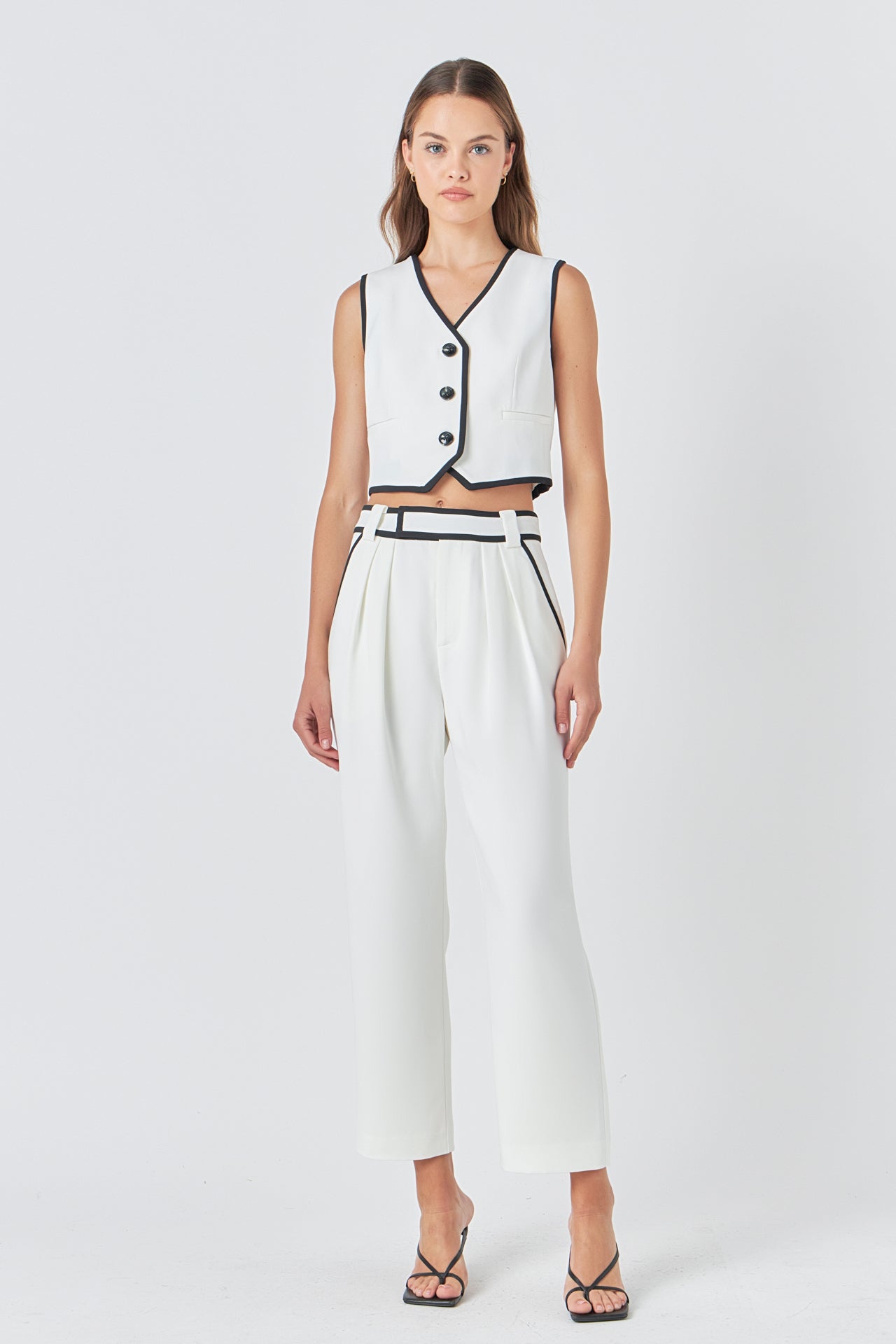 ENDLESS ROSE - Trousers with Binding Detail - PANTS available at Objectrare