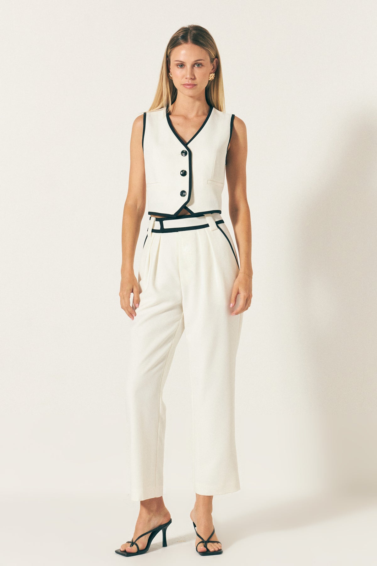 ENDLESS ROSE - Trousers with Binding Detail - PANTS available at Objectrare