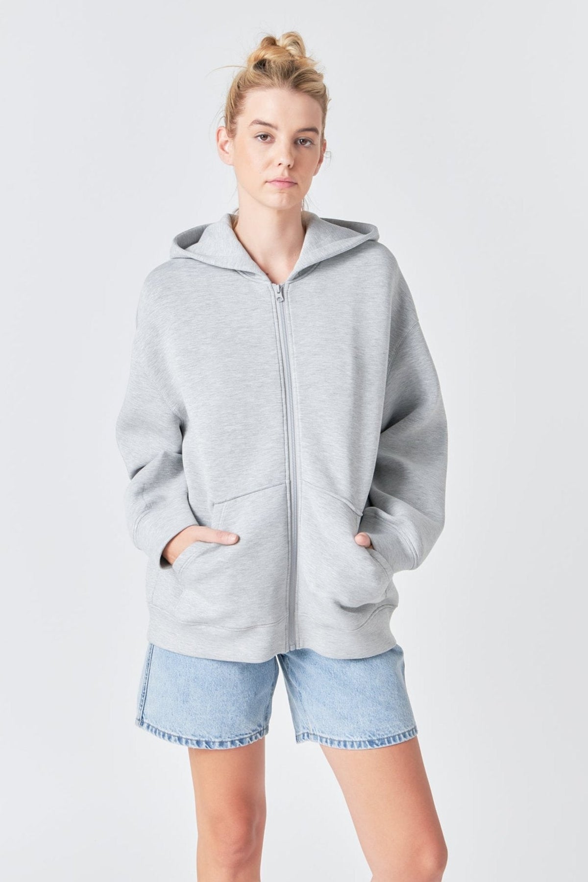 GREY LAB - Zip Up Hoodie - HOODIES & SWEATSHIRTS available at Objectrare