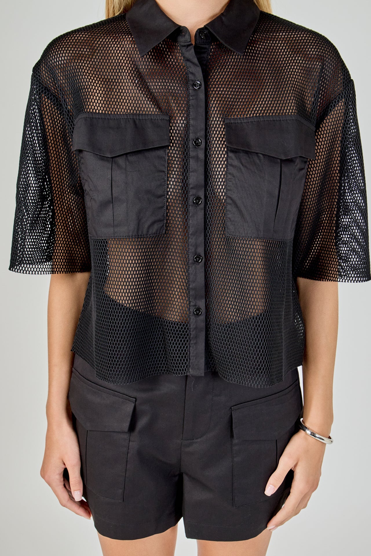 ENDLESS ROSE - Mesh Net Top with Pockets - TOPS available at Objectrare