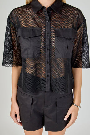 ENDLESS ROSE - Mesh Net Top with Pockets - TOPS available at Objectrare