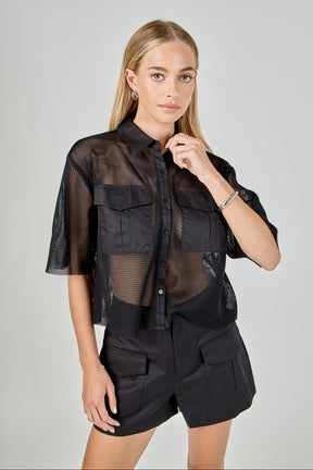 ENDLESS ROSE - Mesh Net Top with Pockets - TOPS available at Objectrare