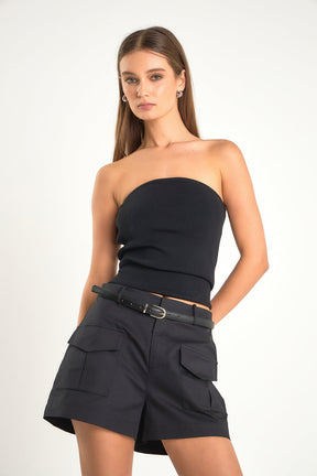 ENDLESS ROSE - High-Waisted Shorts with Pockets - SHORTS available at Objectrare