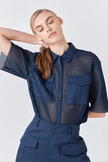 ENDLESS ROSE - Mesh Net Top with Pockets - TOPS available at Objectrare