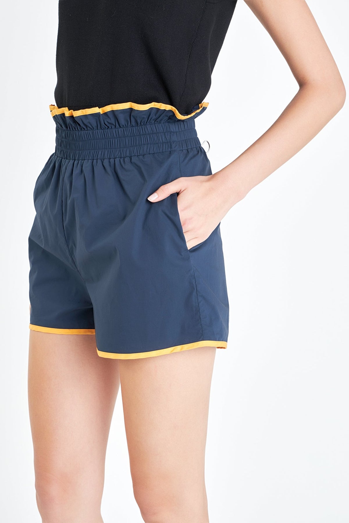 ENGLISH FACTORY - English Factory - Shorts with Colorblock Binding - SHORTS available at Objectrare