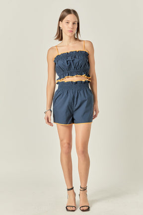 Shorts with Colorblock Binding
