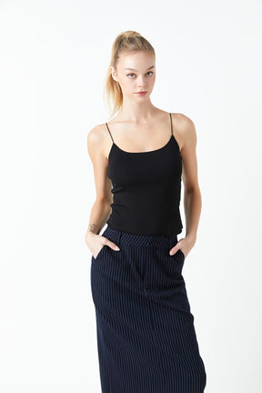 GREY LAB - Mid-Waisted Striped Maxi Skirt - SKIRTS available at Objectrare