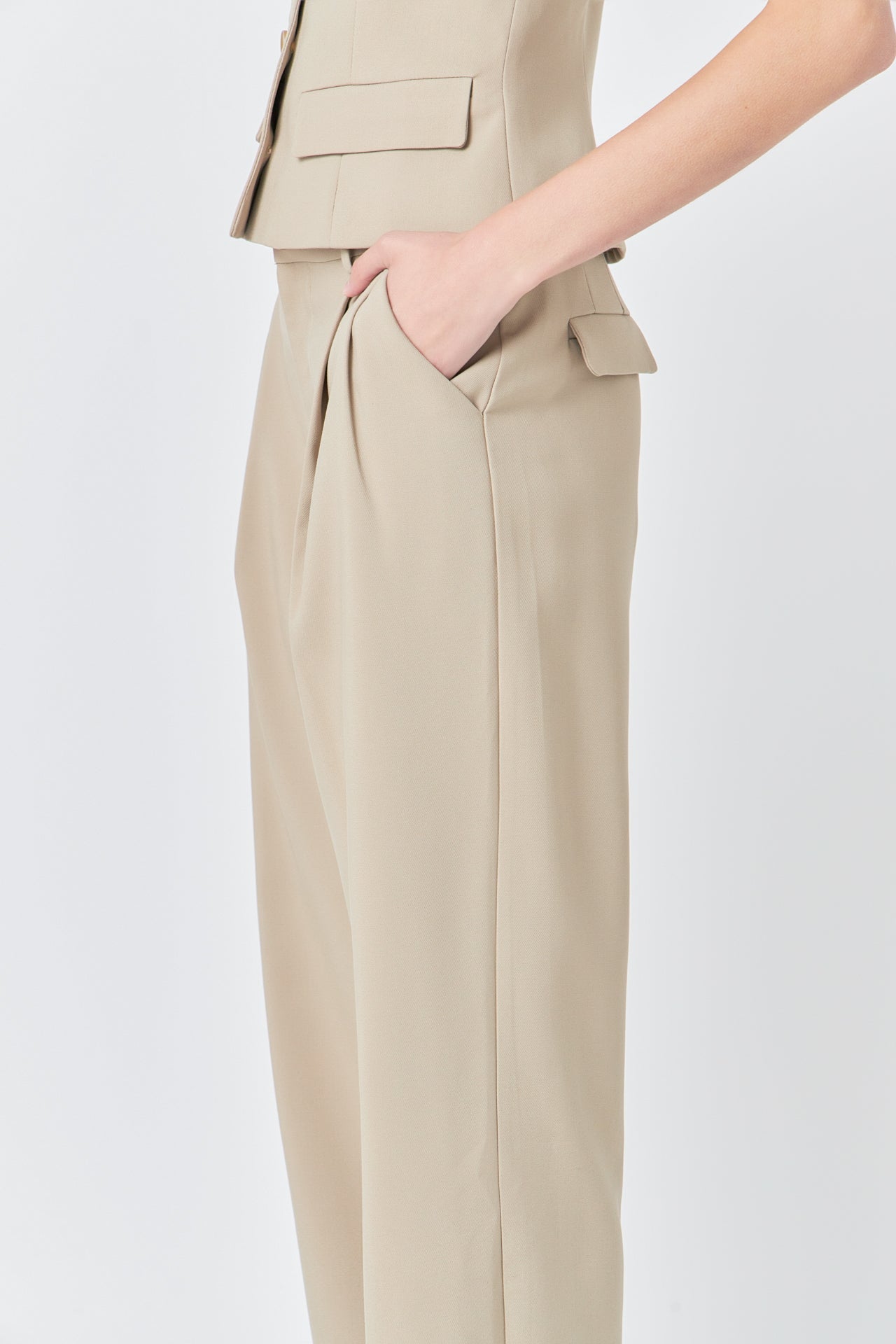 GREY LAB - Mid Waisted Long Trousers - PANTS available at Objectrare
