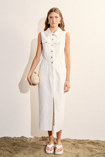 Sleeveless Maxi Denim Dress