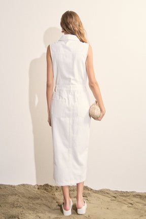Sleeveless Maxi Denim Dress