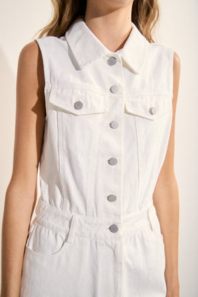 Sleeveless Maxi Denim Dress