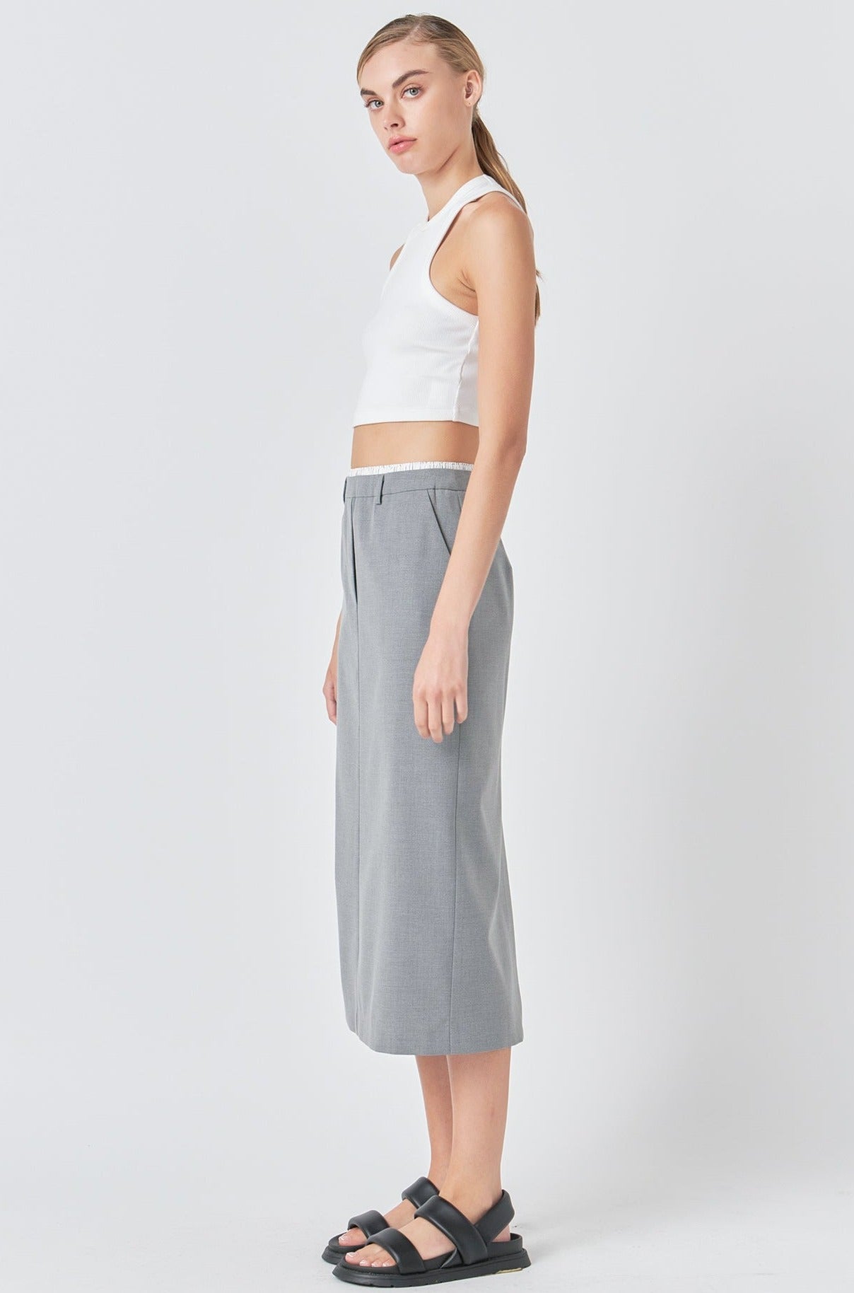 GREY LAB - Boxer Waist Maxi Skirt - SKIRTS available at Objectrare