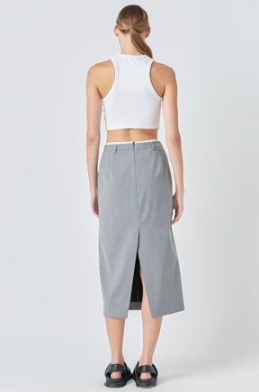 GREY LAB - Boxer Waist Maxi Skirt - SKIRTS available at Objectrare