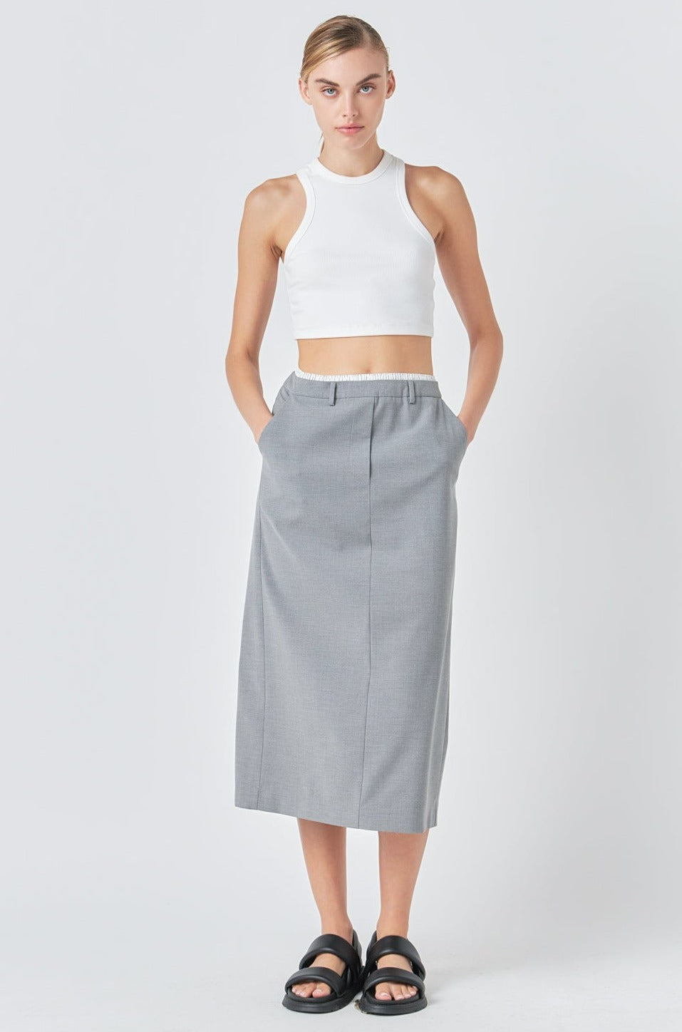 GREY LAB - Grey Lab - Boxer Waist Maxi Skirt - SKIRTS available at Objectrare