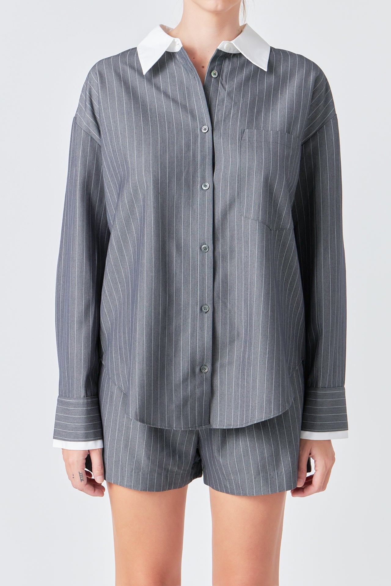 GREY LAB - Grey Lab - Oversized Pinstripe Shirt - SHIRTS & BLOUSES available at Objectrare