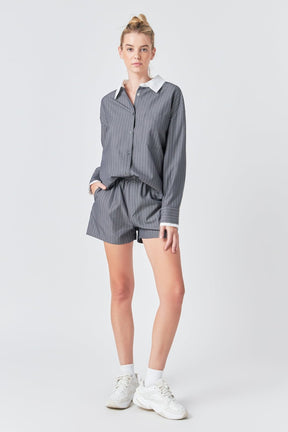 GREY LAB - Grey Lab - Oversized Pinstripe Shirt - SHIRTS & BLOUSES available at Objectrare