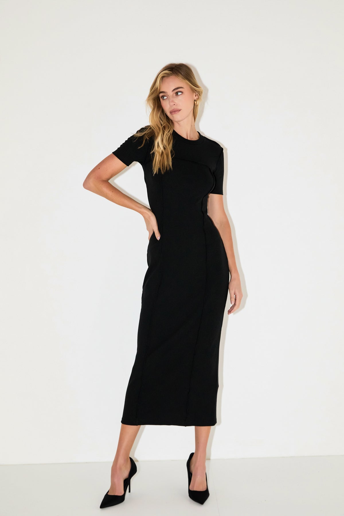 GREY LAB - Overlock Piping Knit Maxi Dress - DRESSES available at Objectrare