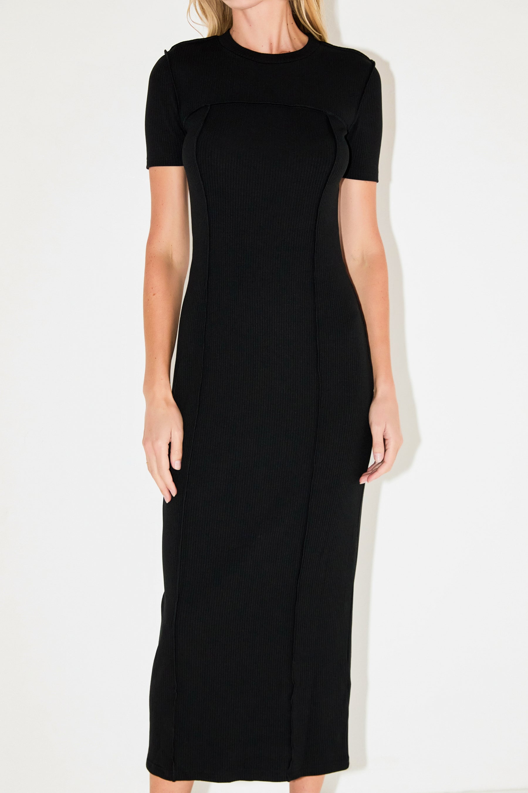 GREY LAB - Overlock Piping Knit Maxi Dress - DRESSES available at Objectrare