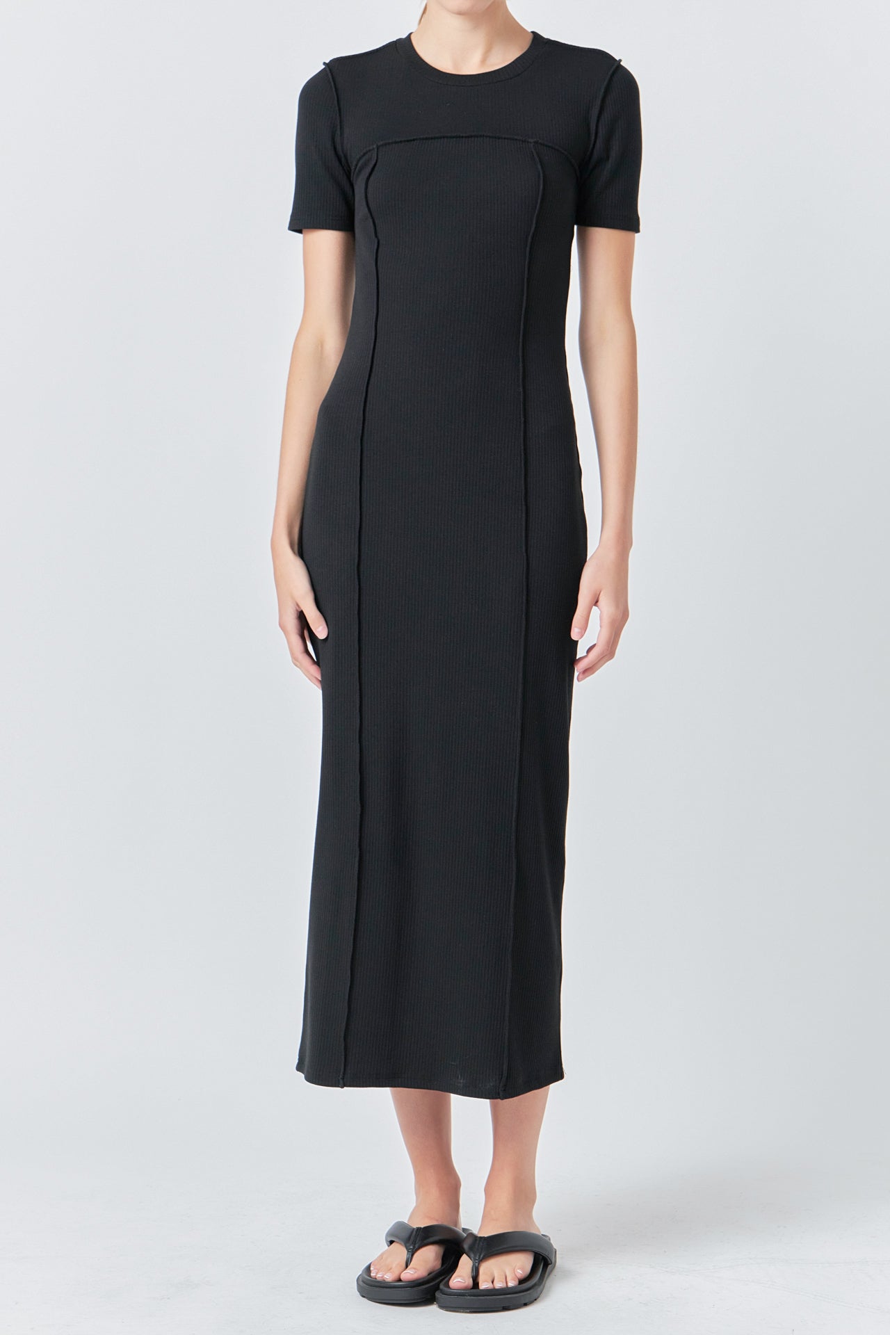 GREY LAB - Overlock Piping Knit Maxi Dress - DRESSES available at Objectrare