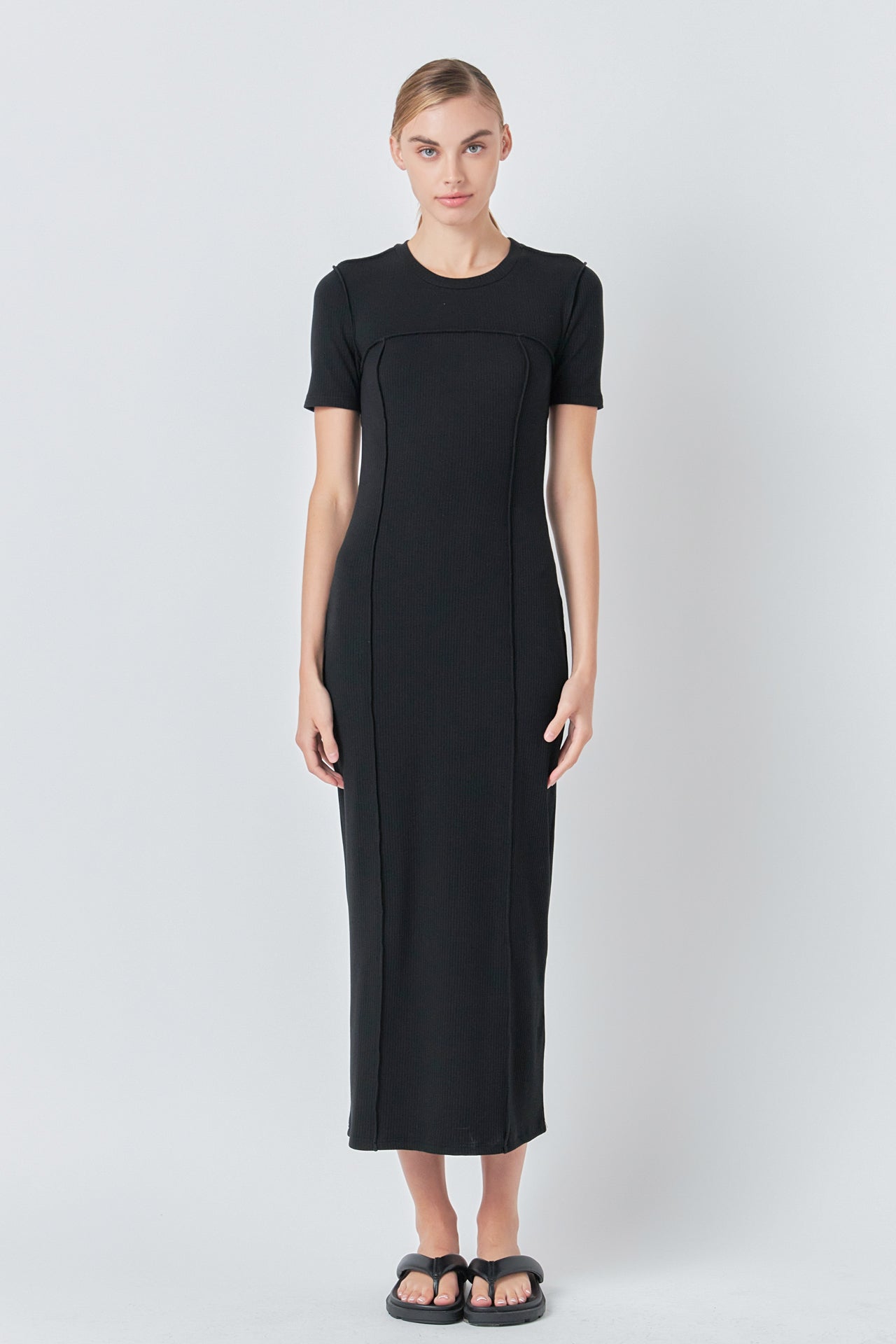 GREY LAB - Overlock Piping Knit Maxi Dress - DRESSES available at Objectrare