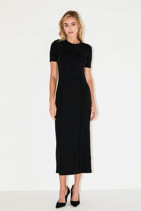 GREY LAB - Overlock Piping Knit Maxi Dress - DRESSES available at Objectrare