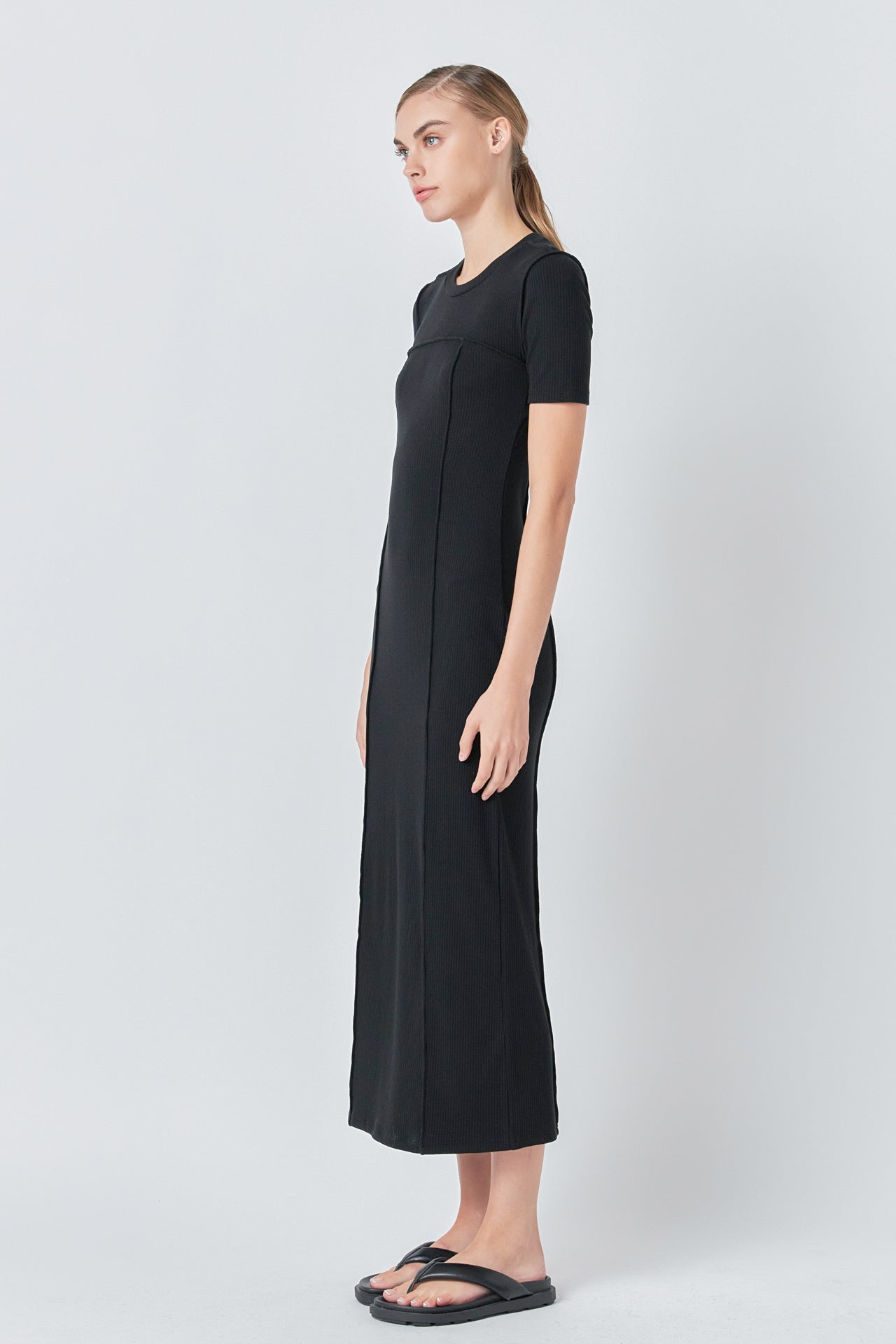 GREY LAB - Overlock Piping Knit Maxi Dress - DRESSES available at Objectrare