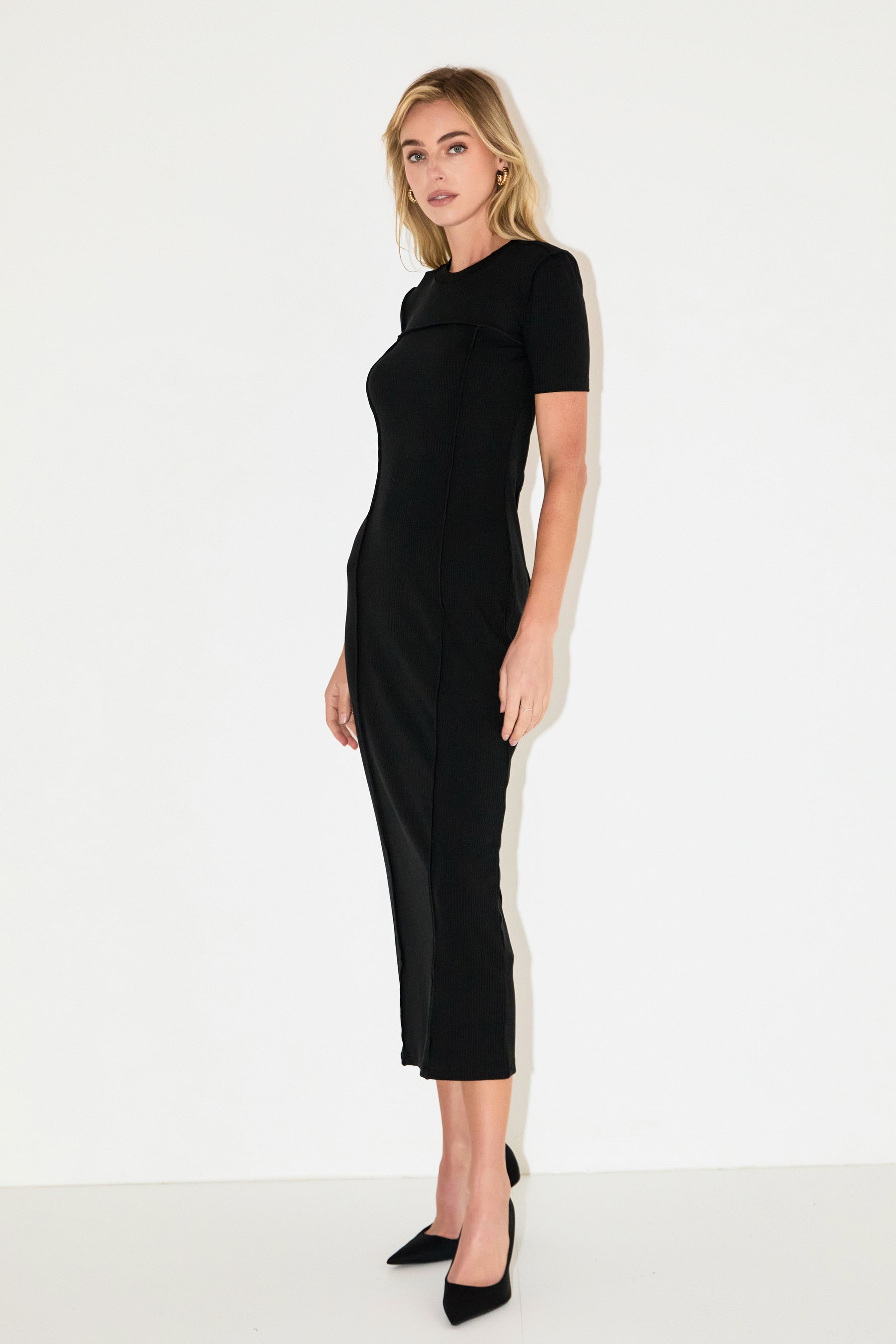 GREY LAB - Overlock Piping Knit Maxi Dress - DRESSES available at Objectrare