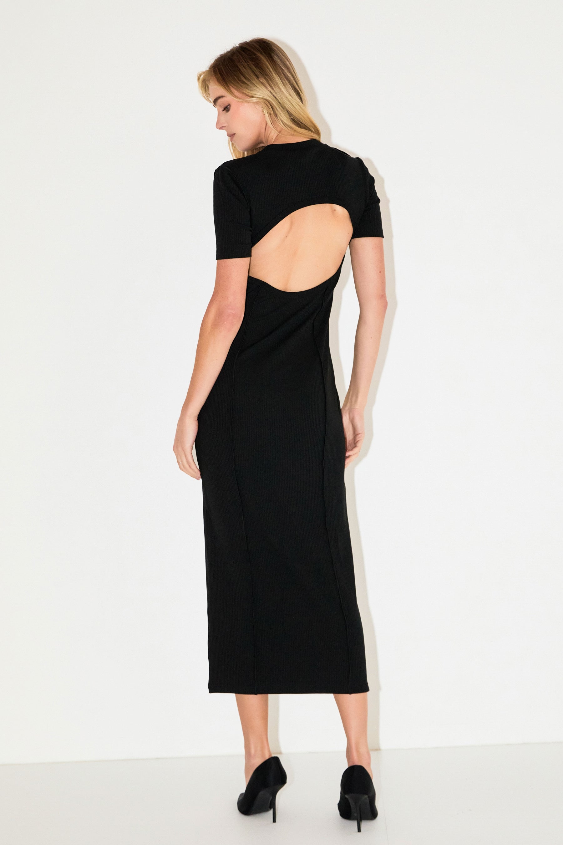 GREY LAB - Overlock Piping Knit Maxi Dress - DRESSES available at Objectrare