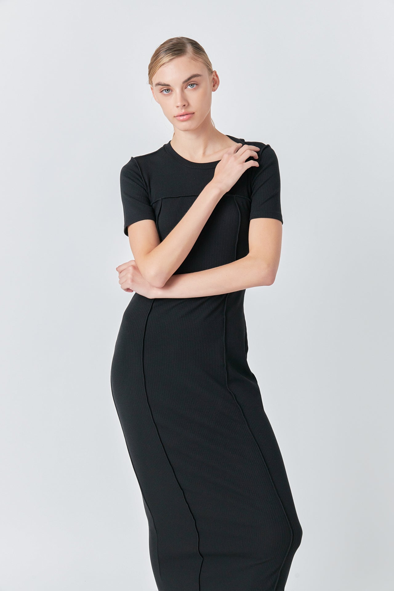 GREY LAB - Overlock Piping Knit Maxi Dress - DRESSES available at Objectrare