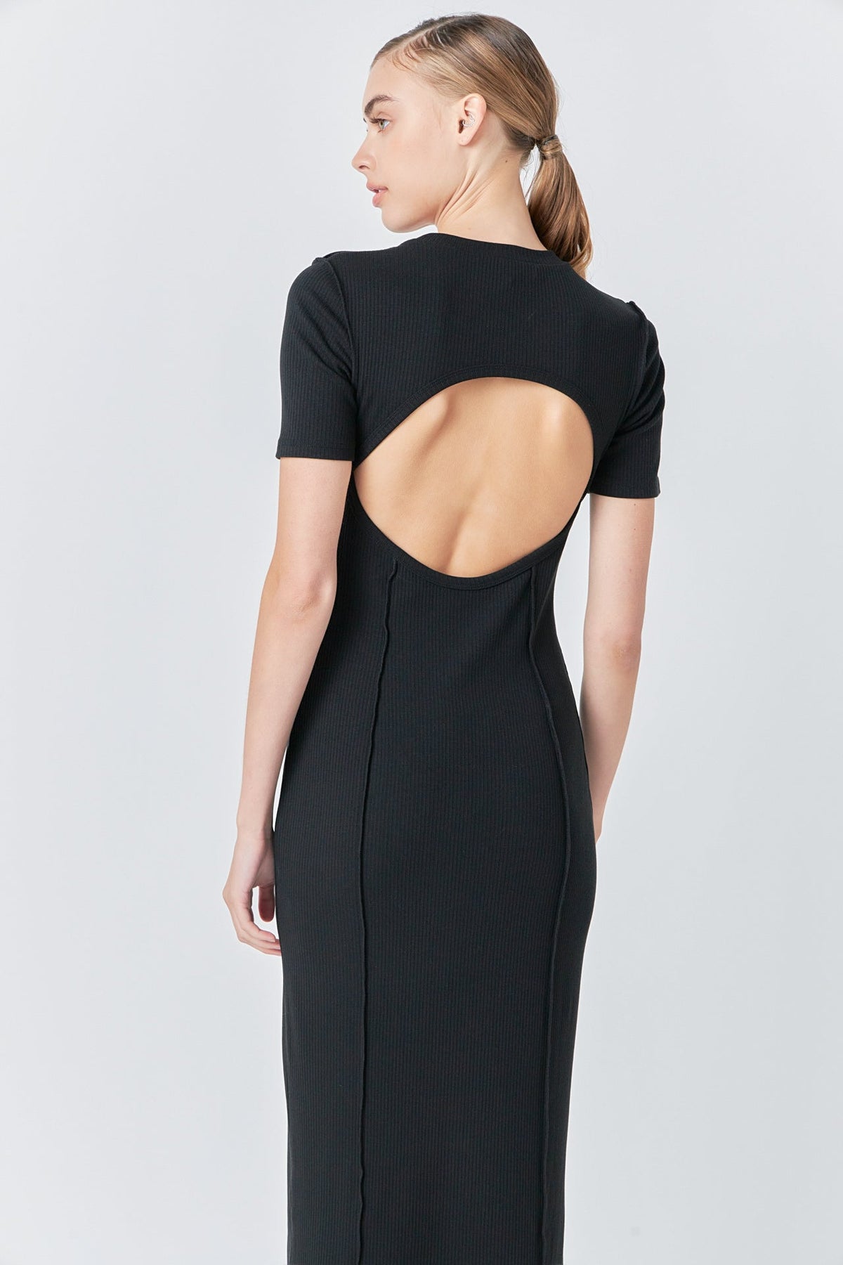 GREY LAB - Overlock Piping Knit Maxi Dress - DRESSES available at Objectrare