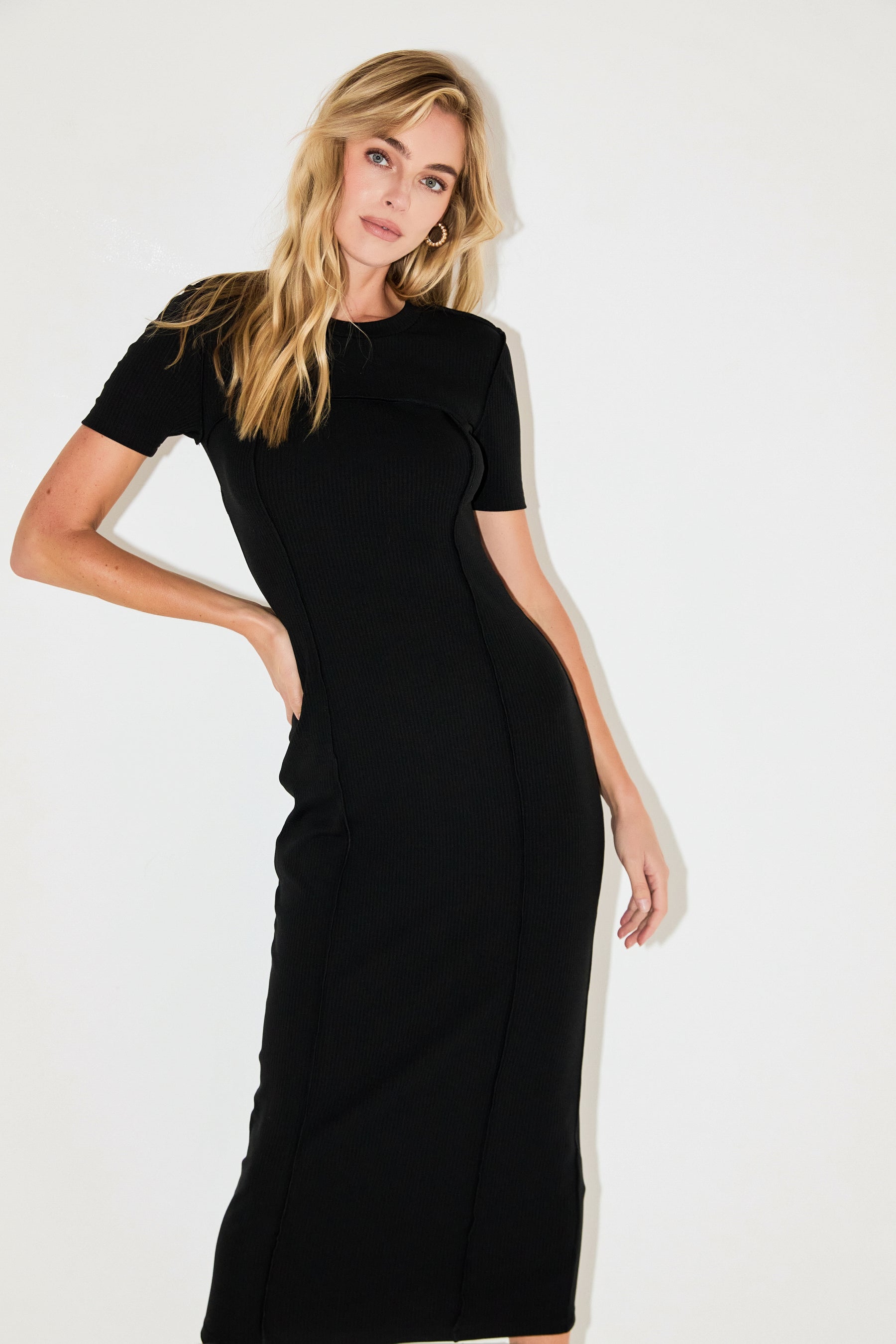 GREY LAB - Overlock Piping Knit Maxi Dress - DRESSES available at Objectrare