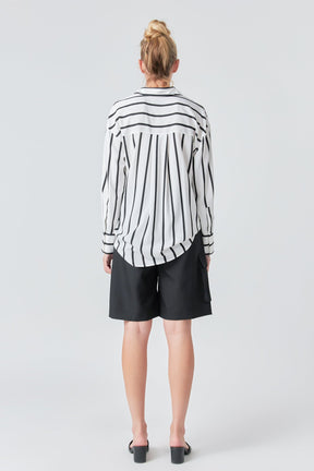 GREY LAB - Grey Lab - Wide Stripe Shirt - SHIRTS & BLOUSES available at Objectrare