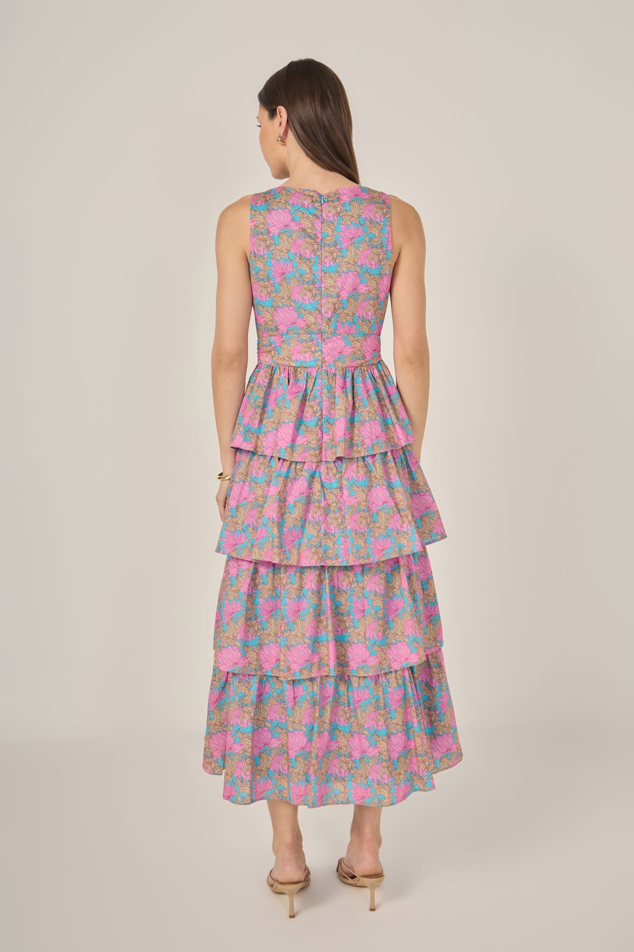 ENGLISH FACTORY - Deep V-Neck Tiered Maxi Dress - DRESSES available at Objectrare