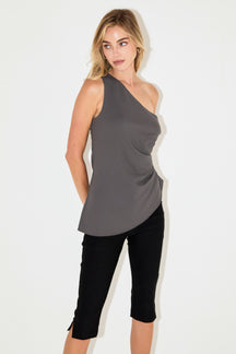 GREY LAB - One Shoulder Ruched Top - TOPS available at Objectrare