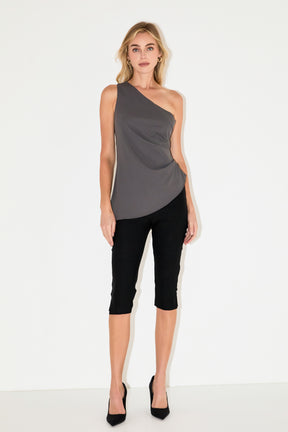 GREY LAB - One Shoulder Ruched Top - TOPS available at Objectrare