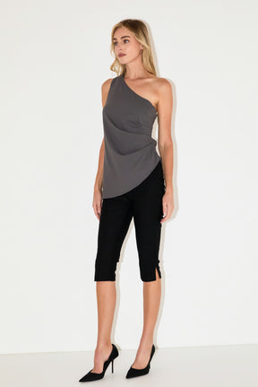 GREY LAB - One Shoulder Ruched Top - TOPS available at Objectrare