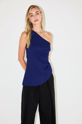 GREY LAB - One Shoulder Ruched Top - TOPS available at Objectrare