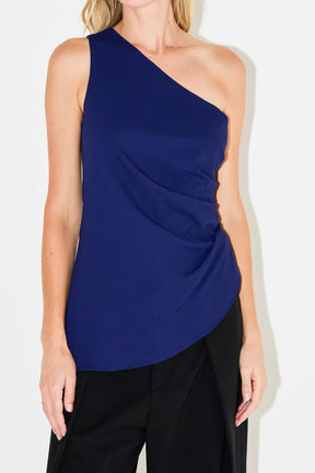 GREY LAB - One Shoulder Ruched Top - TOPS available at Objectrare