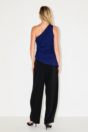 GREY LAB - One Shoulder Ruched Top - TOPS available at Objectrare