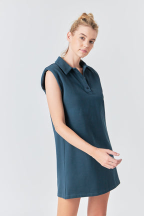 GREY LAB - Power Shoulder Polo Mini Dress - DRESSES available at Objectrare