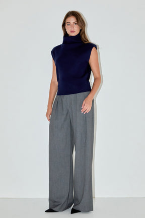 GREY LAB - Turtleneck Sleeveless Sweater - SWEATERS & KNITS available at Objectrare