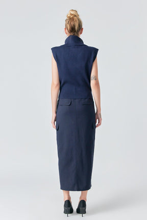 GREY LAB - Turtleneck Sleeveless Sweater - SWEATERS & KNITS available at Objectrare