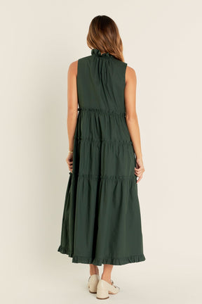 ENGLISH FACTORY - Sleeveless Ruffled Maxi Dress - DRESSES available at Objectrare