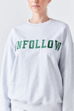 GREY LAB - Letter Patch Sweatshirt - HOODIES & SWEATSHIRTS available at Objectrare