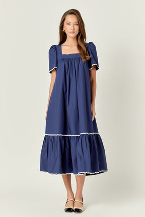 ENGLISH FACTORY - Ric Rac Midi Dress - DRESSES available at Objectrare