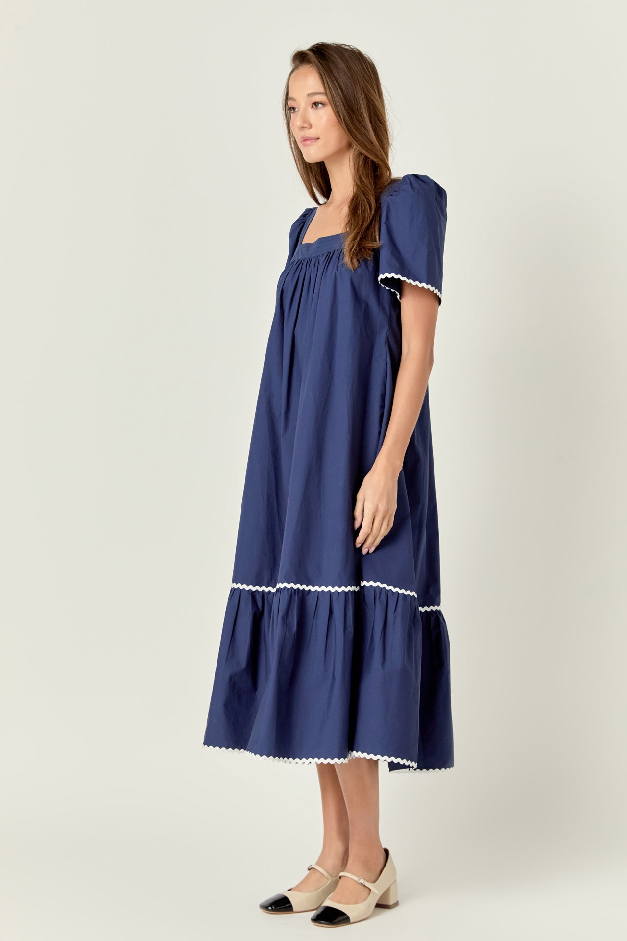 ENGLISH FACTORY - Ric Rac Midi Dress - DRESSES available at Objectrare