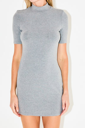 GREY LAB - Soft Mock Neck Mini Dress - DRESSES available at Objectrare