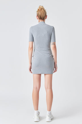 GREY LAB - Soft Mock Neck Mini Dress - DRESSES available at Objectrare
