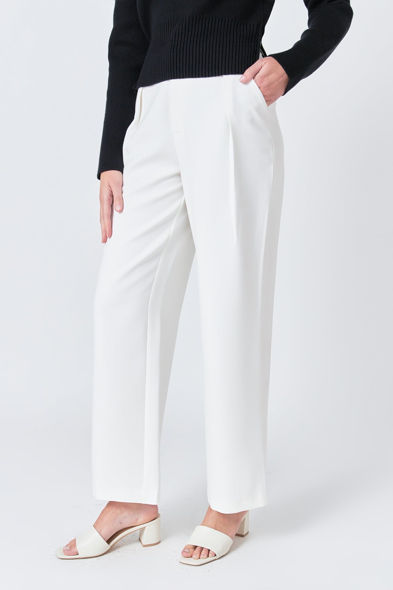 ENDLESS ROSE - Wide Leg High Waisted Trouser - PANTS available at Objectrare