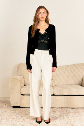 ENDLESS ROSE - Endless Rose - Wide Leg High Waisted Trouser - PANTS available at Objectrare